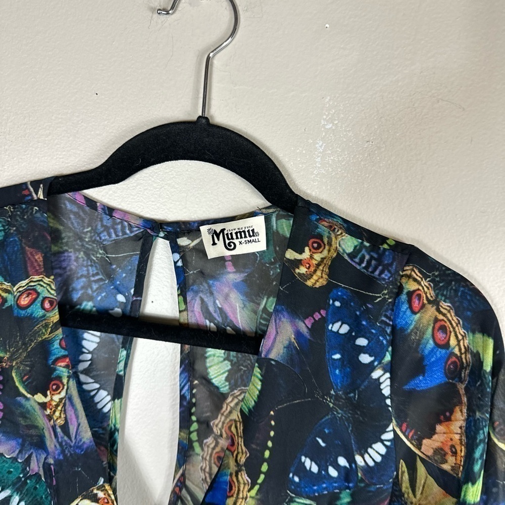 Mumu xsmall romper / jumpsuit 18-p 2 p 29” length 12” waist with stretch - Picture 4 of 9